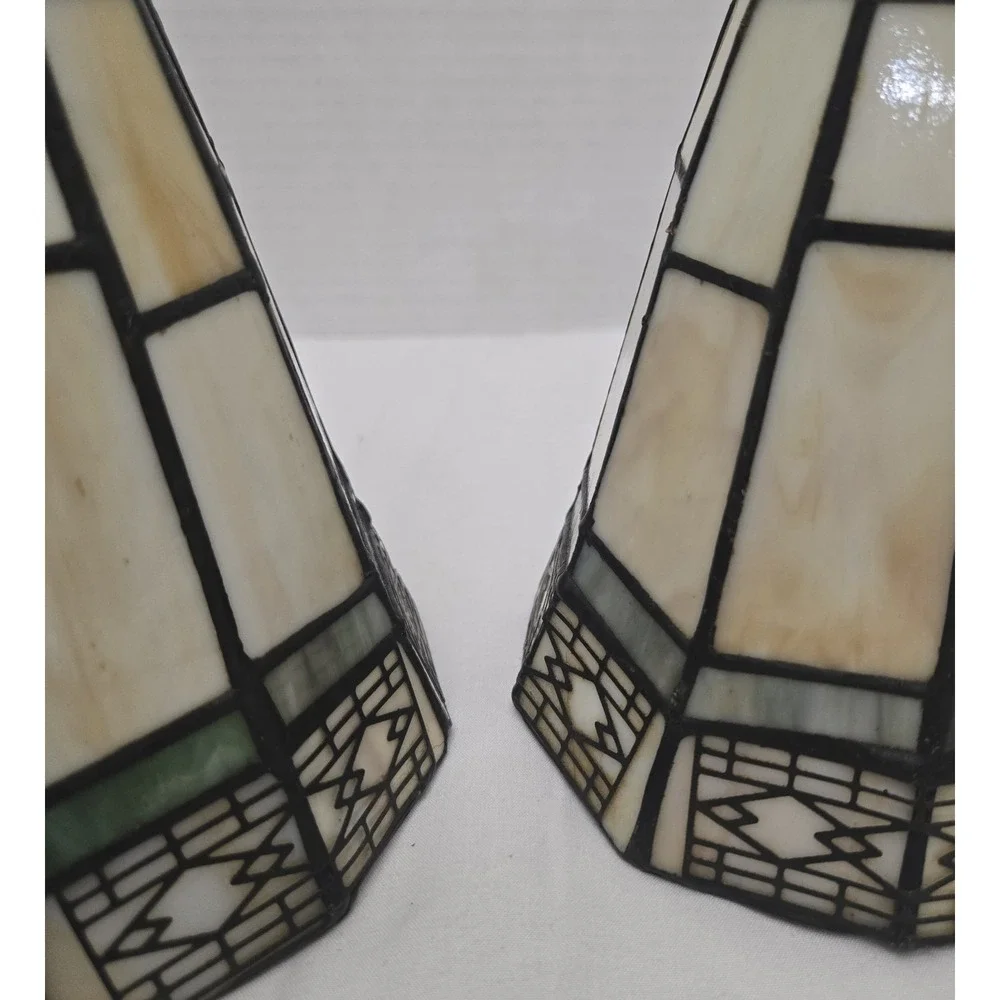 VTG Mission Tiffany Style Stained Glass Lights Shades 2-1/4
